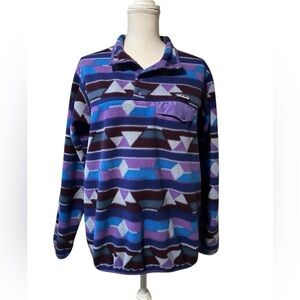 PATAGONIA WOMEN’S SYNCHILLA JACKET SIZE MEDIUM PURPLES AND BLUES